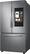 Left. Samsung - 28 cu. ft. 3-Door French Door Refrigerator with Family Hub - Stainless Steel.
