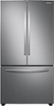 Front. Samsung - 28 cu. ft. 3-Door French Door Refrigerator with Large Capacity - Stainless Steel.