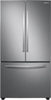 Samsung - Open Box 28 cu. ft. Large Capacity 3-Door French Door Refrigerator - Stainless steel - Front_Zoom