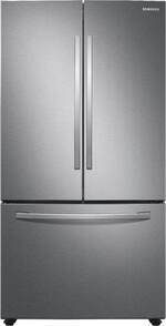 Samsung - 28 cu. ft. Large Capacity 3-Door French Door Refrigerator with Internal Water Dispenser - Fingerprint Resistant Stainless Steel - Front_Standard