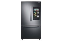 Front Zoom. Samsung - 28 cu. ft. 3-Door French Door Smart Refrigerator with Family Hub - Black Stainless Steel.