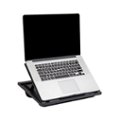 Front. Mind Reader - Lap Desk Laptop Stand, Bed Tray, Collapsible, Cushion, Portable, Dorm, Plastic, 14.75"L x 11"W x 7.3"H - Black.