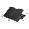 Alt View 12. Mind Reader - Lap Desk Laptop Stand, Bed Tray, Collapsible, Cushion, Portable, Dorm, Plastic, 14.75"L x 11"W x 7.3"H - Black.