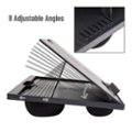 Alt View 14. Mind Reader - Lap Desk Laptop Stand, Bed Tray, Collapsible, Cushion, Portable, Dorm, Plastic, 14.75"L x 11"W x 7.3"H - Black.
