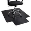 Mind Reader - Office Chair Mat for Hardwood Floors, Under Desk Floor Protector, Rolling, PVC, 47.5"L x 35.5"W x 0.1"H - Black