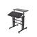 Front. Mind Reader - 2 Tier Sit and Stand Desk - Black.