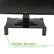 Alt View 14. Mind Reader - 4 Leg Glass Monitor Stand - Black.