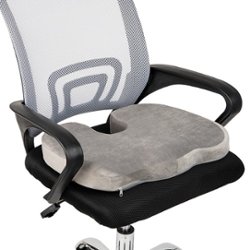 Mind Reader - Seat Cushion Cushioned Memory Foam - Gray - Front_Zoom
