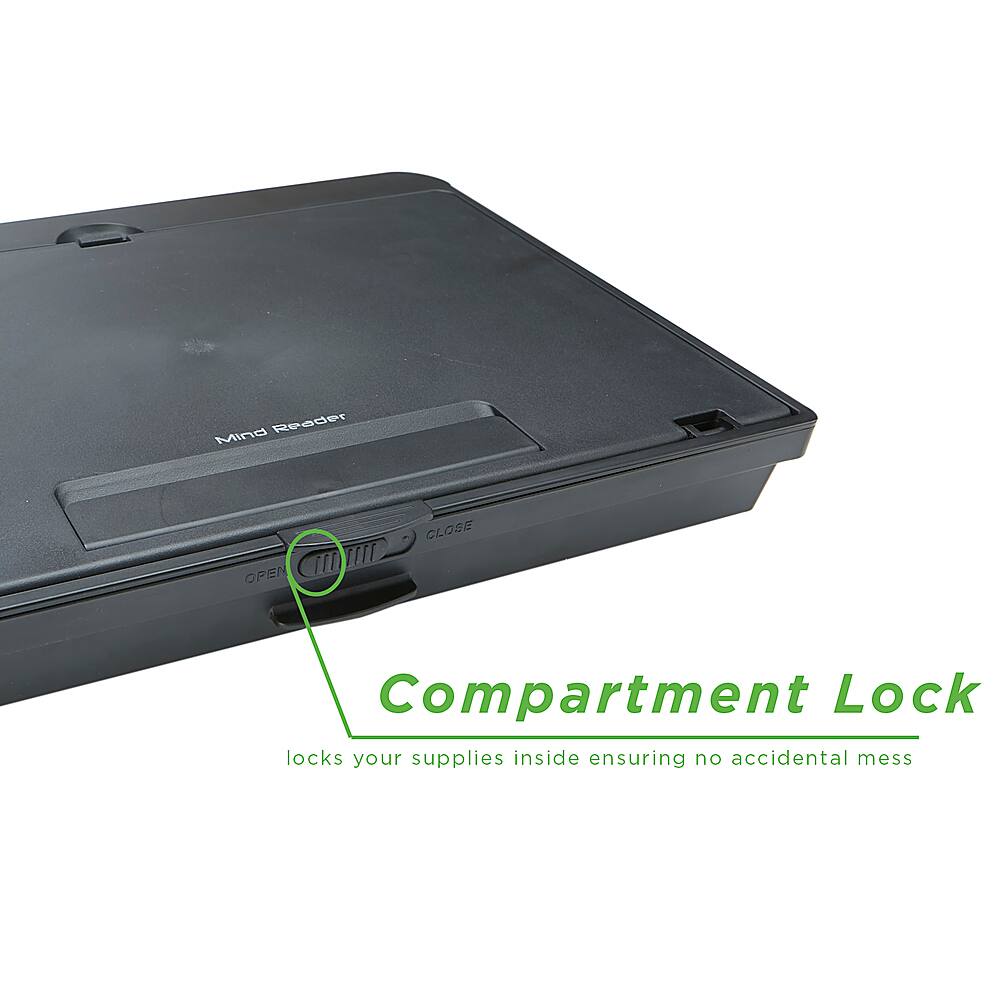 Mind Reader Adjustable Lap desk with Storage Black ZLAPBLK Best Buy