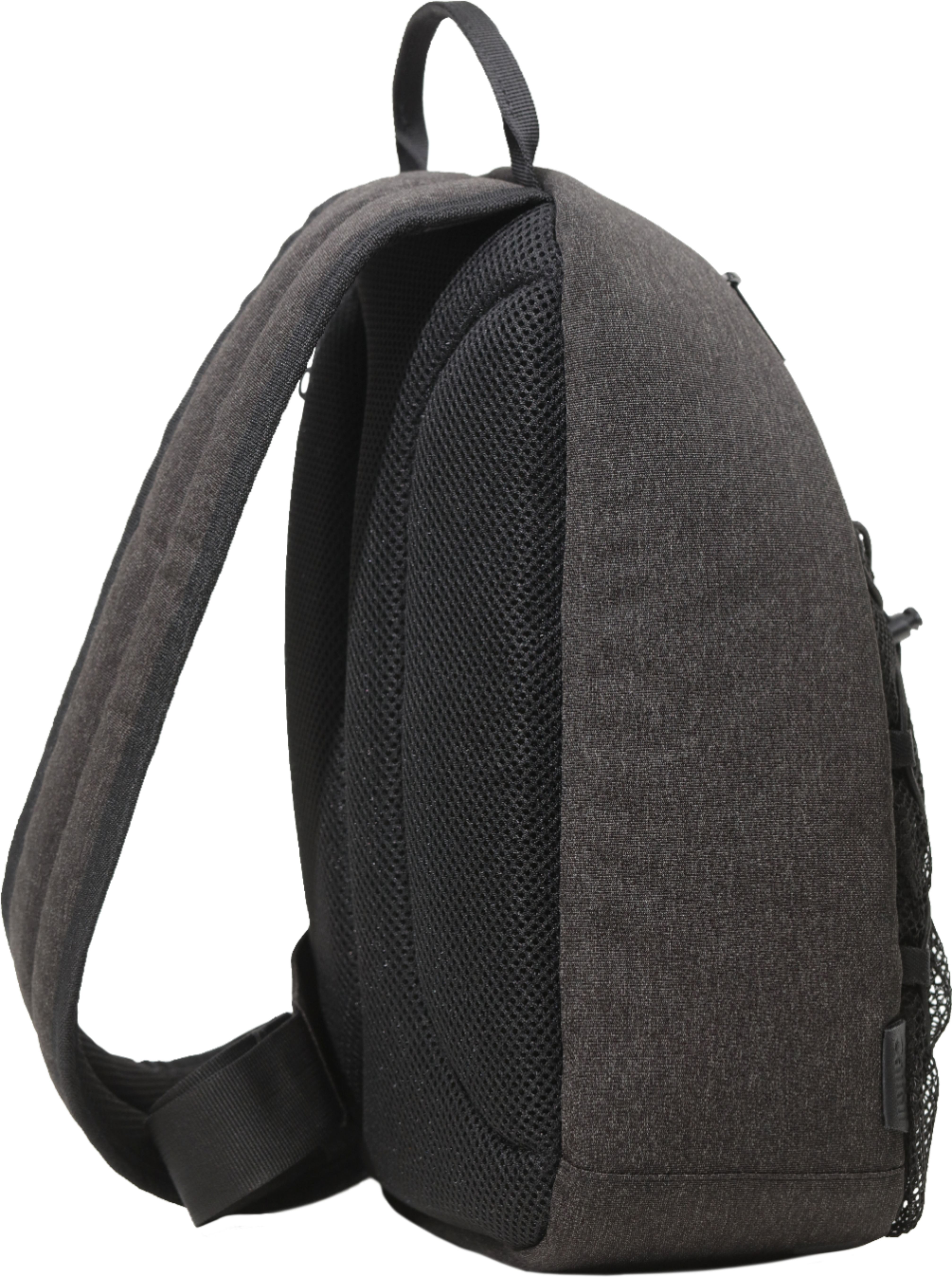 Left View: Canon - Sling Backpack EDC-10 - Dark Heather Gray