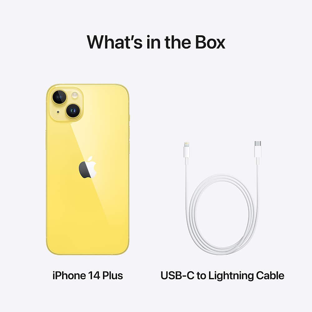 What's in the Box iPhone 14 Plus USB-C to Lightning Cable