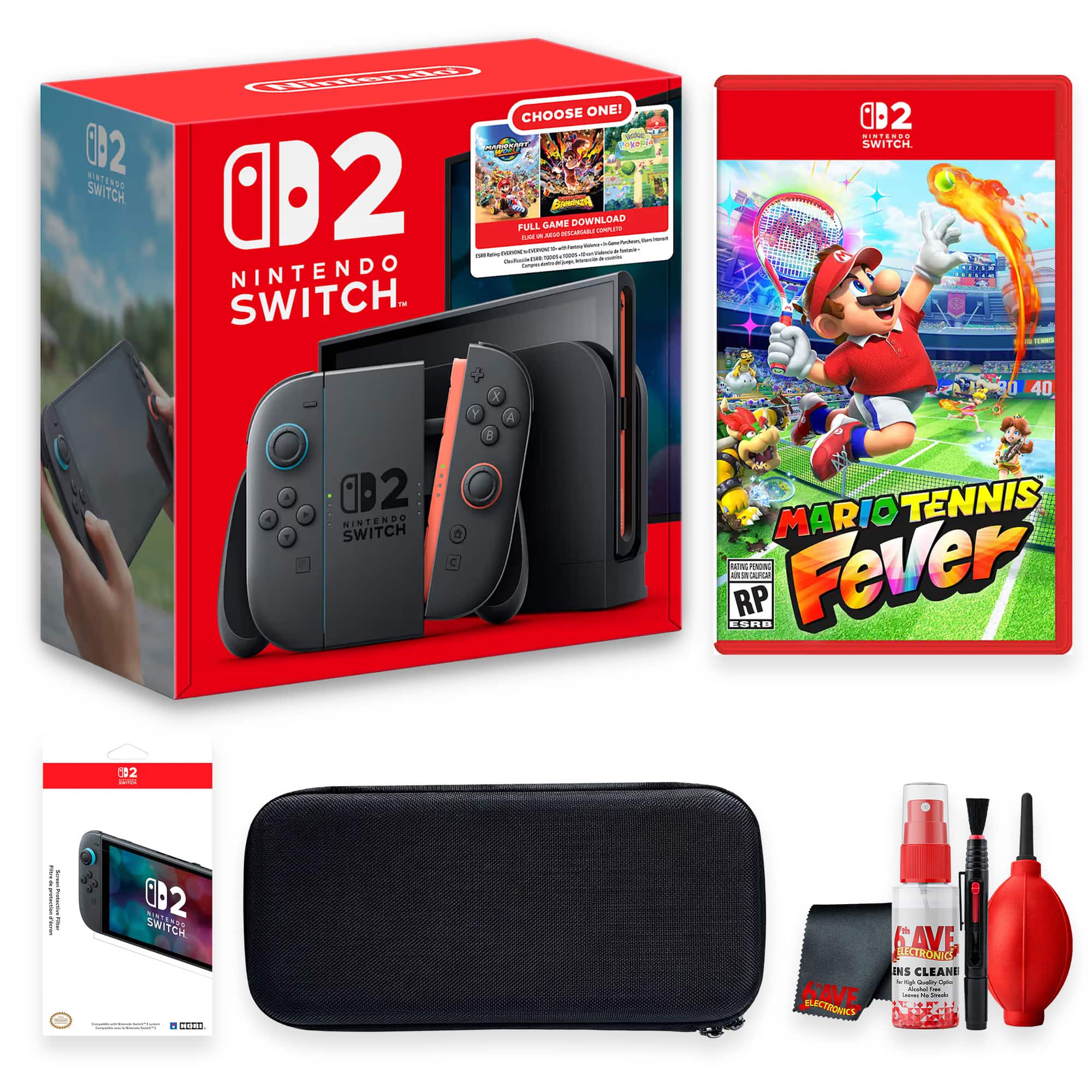 Switch 2 Choose Your Game Bundle Console + Mario Tennis Fever Game