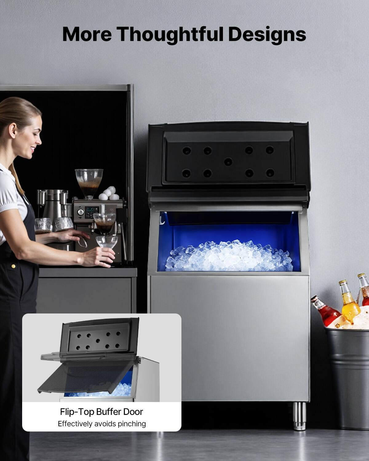 More Thoughtful Designs

Flip-Top Buffer Door
Effectively avoids pinching