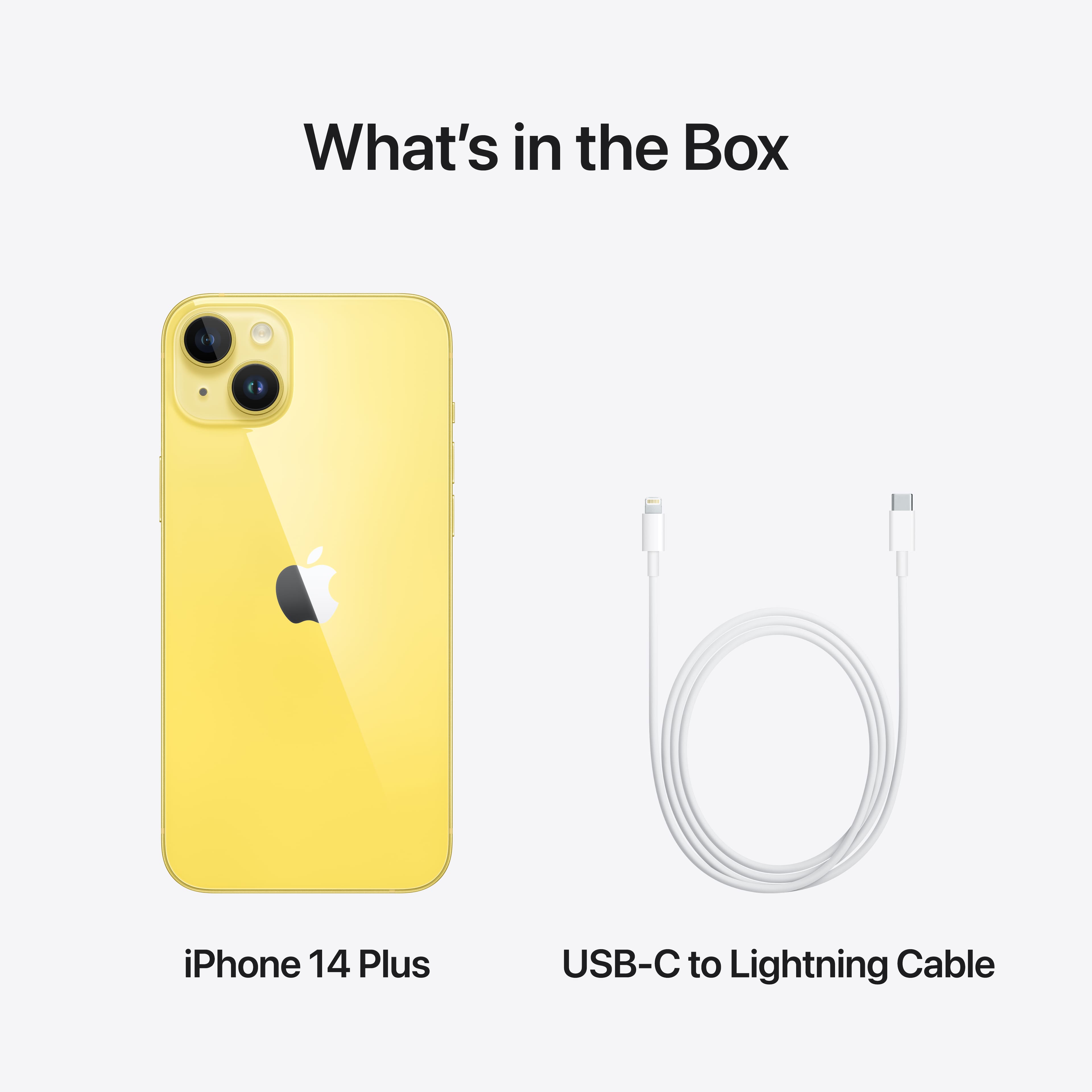 What's in the Box iPhone 14 Plus USB-C to Lightning Cable