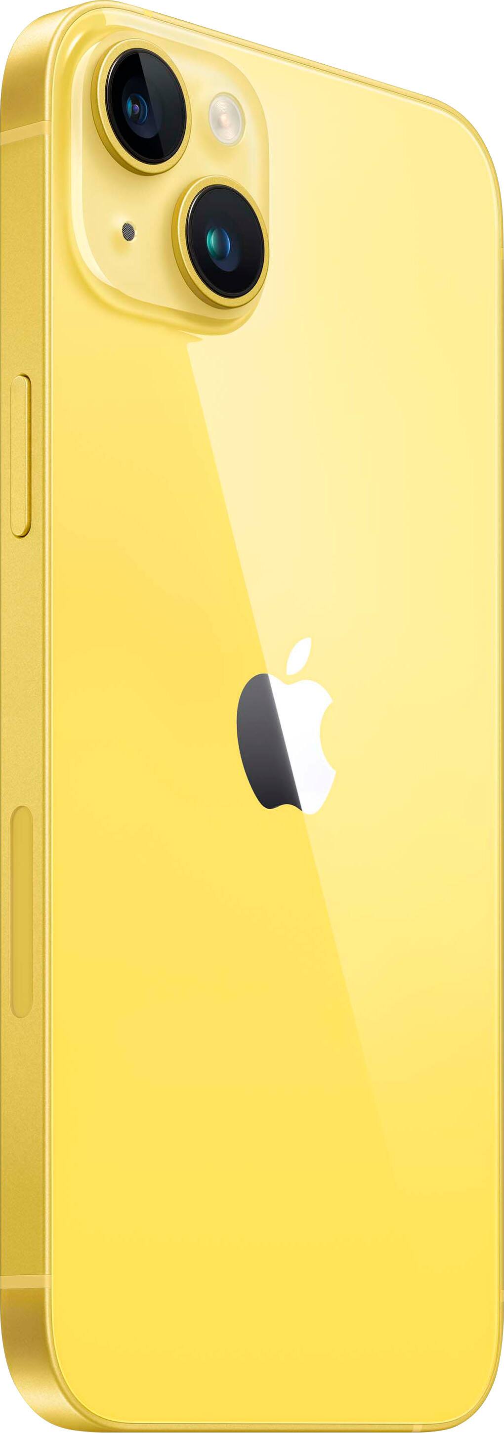 Left View: Apple - iPhone 14 Plus 512GB - Yellow (Verizon)