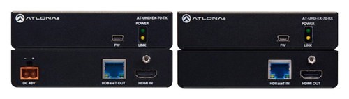Angle View: Atlona - HDBaseT Transmitter and Receiver Kit - Black