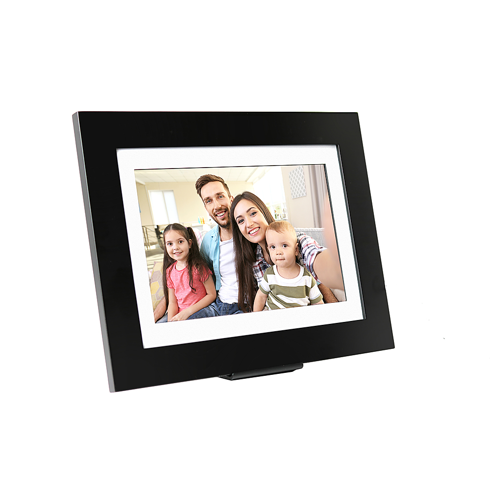 Left View: Brookstone - PhotoShare Friends and Family Smart Frame 8" - Black