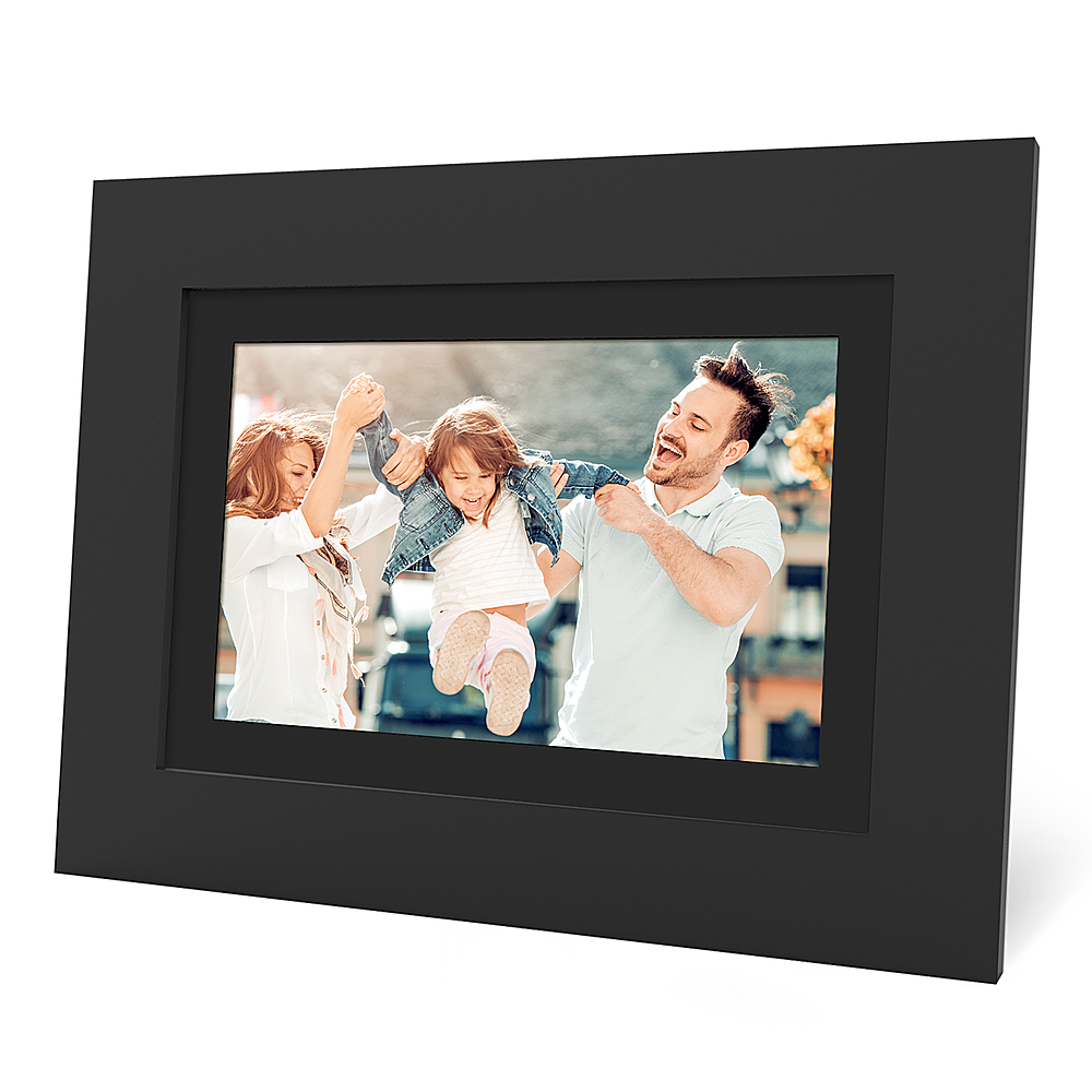 Left View: SimplySmart Home - PhotoShare Friends and Family Smart Frame 8" - Black