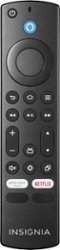 Insignia™ - Fire TV Replacement Remote for Insignia-Toshiba-Pioneer - Black - Front_Zoom