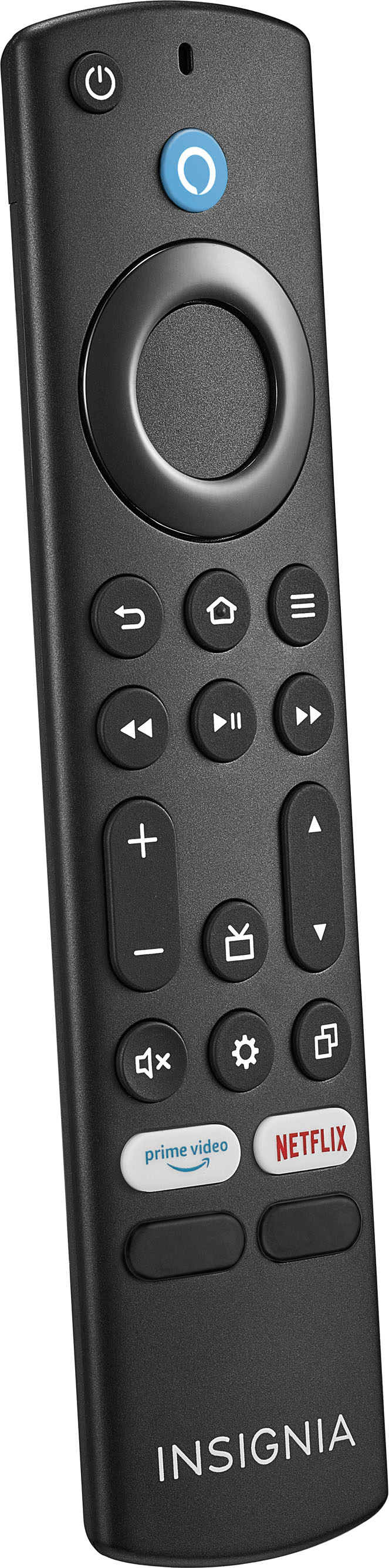 Angle View: Insignia™ - Fire TV Replacement Remote for Insignia-Toshiba-Pioneer - Black