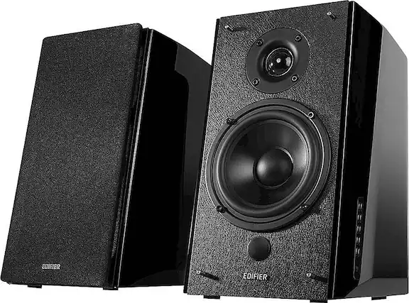 Front. Edifier - R2000DB Powered Bluetooth Bookshelf Speakers, Computer Speakers - 120W RMS Optical Input - Near-Field Studio Monitors - Black.