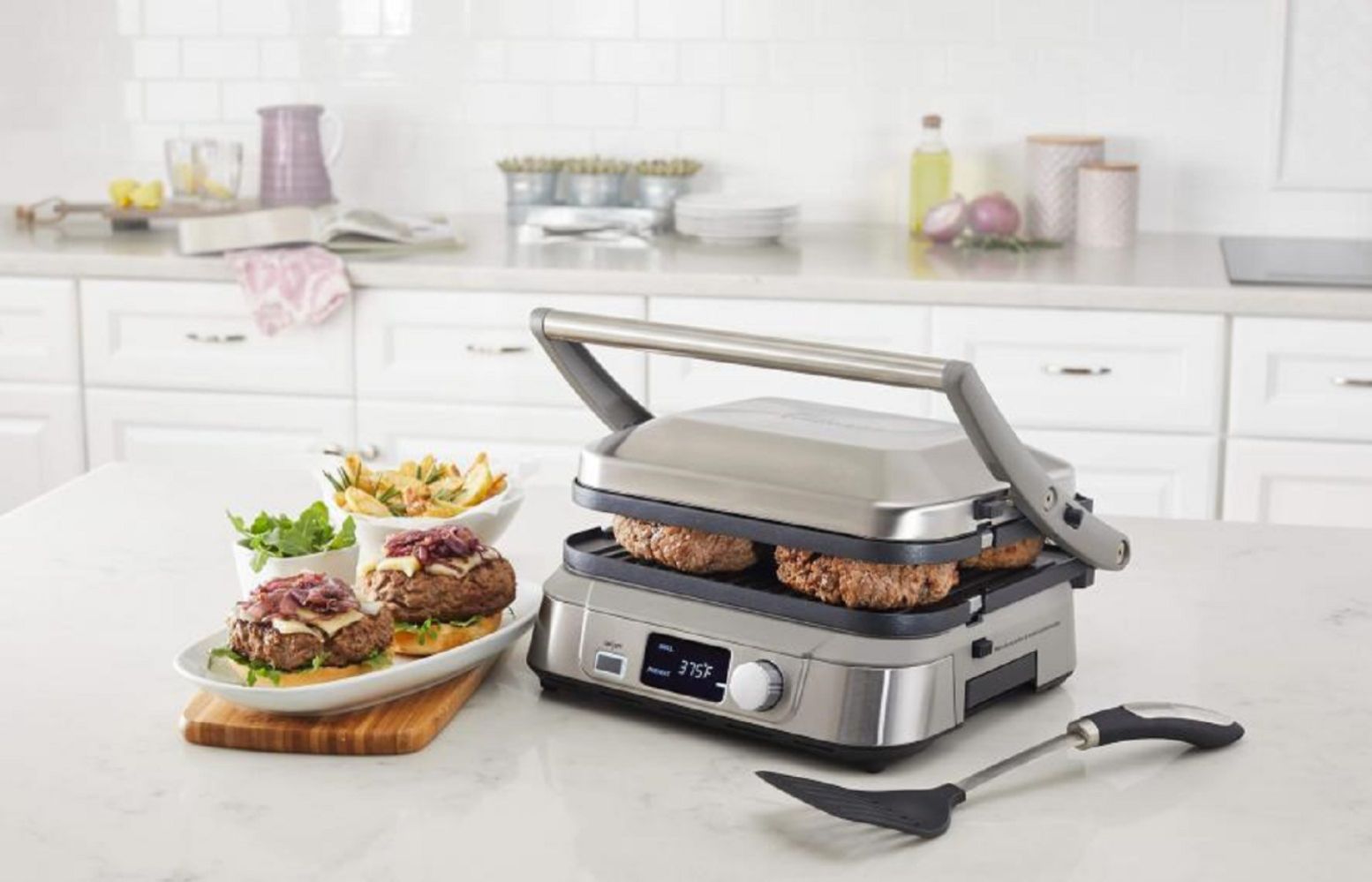 Best Buy: Cuisinart Griddler Stainless Steel 4-in-1 Grill/Griddle and Panini  Press Brushed Stainless-Steel/Black GR-4N