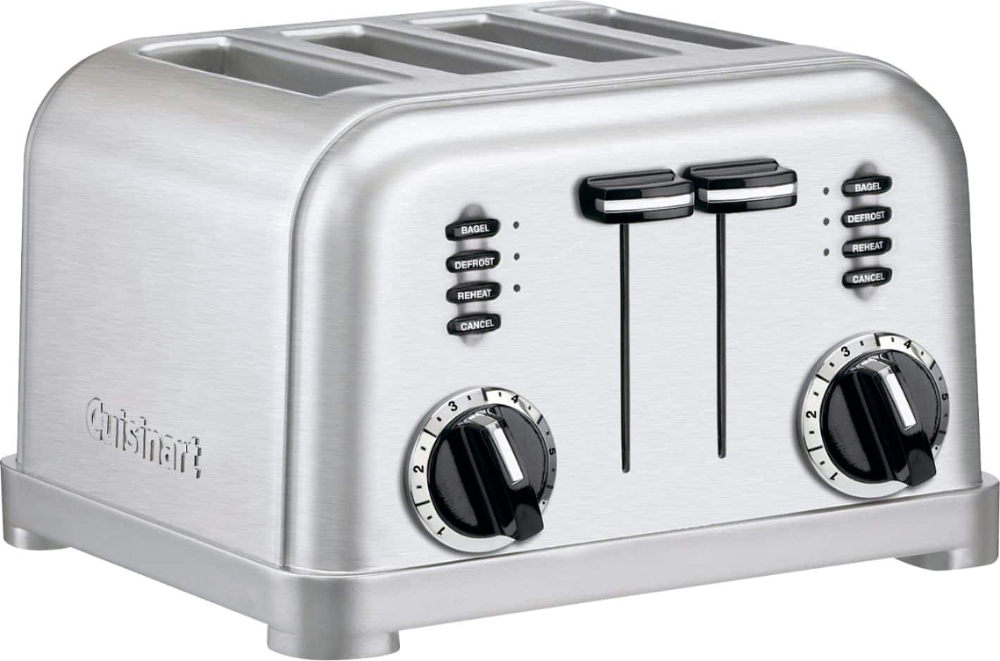 Front. Cuisinart - 4-Slice Metal Classic Toaster - Silver.
