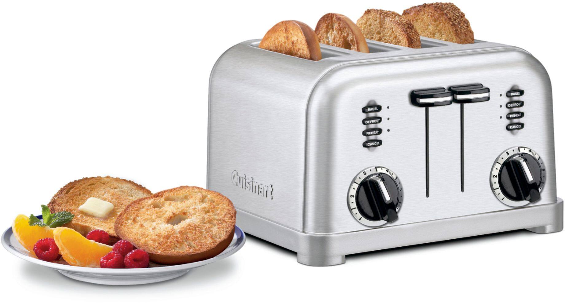 Alt View 12. Cuisinart - 4-Slice Metal Classic Toaster - Silver.
