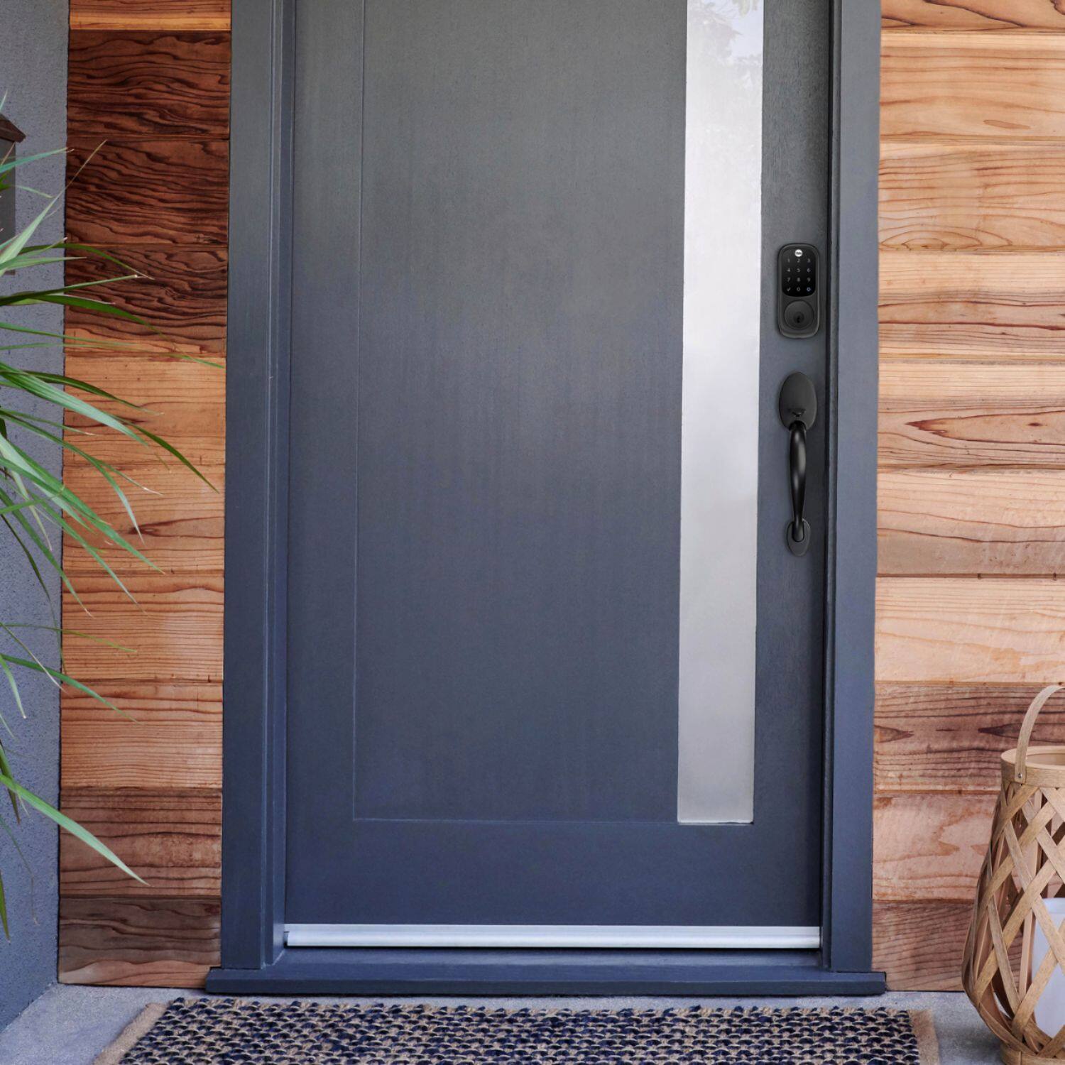 Alt View 11. Yale - Smart Lock Wi-Fi and App with Touchscreen and Deadbolt with Keyway - Black Suede.