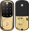 Yale - Assure Lock SL Wi-Fi and Bluetooth Touchscreen Deadbolt with Keyway - Polished Brass-Front_Standard