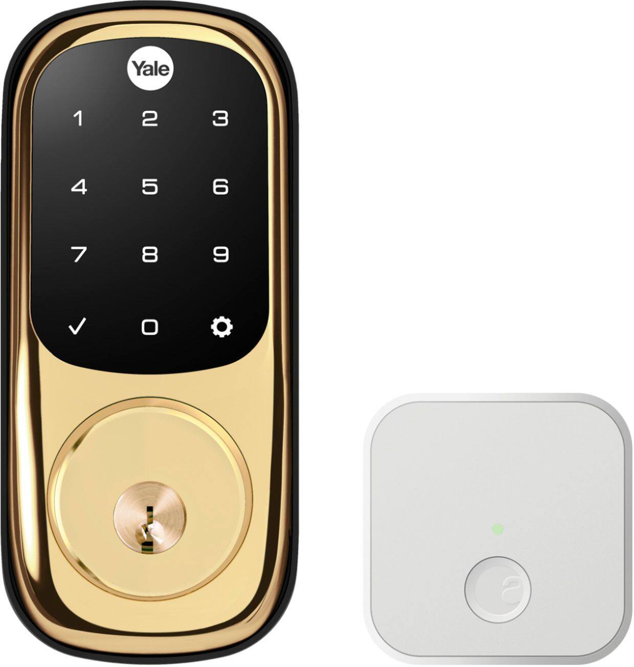 Alt View 16. Yale - Assure Lock SL Wi-Fi and Bluetooth Touchscreen Deadbolt with Keyway - Polished Brass.