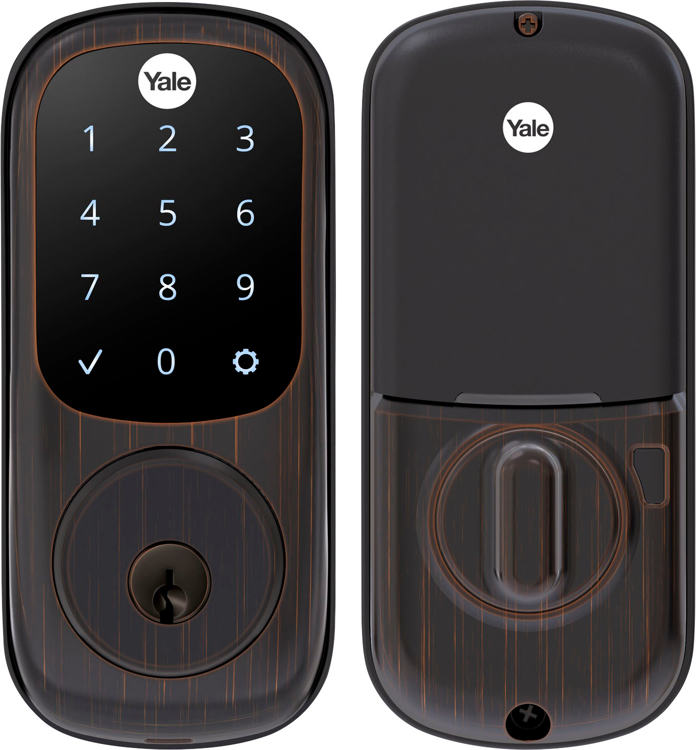 Yale - Smart Lock Wi-Fi and Bluetooth with Touchscreen and Deadbolt with Keyway - Oil Rubbed Bronze