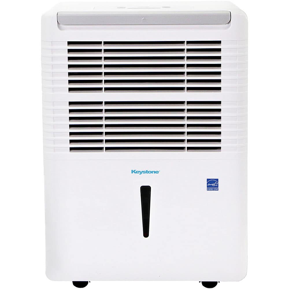 Front. Keystone - 35 Pint Dehumidifier with Electronic Controls - White.