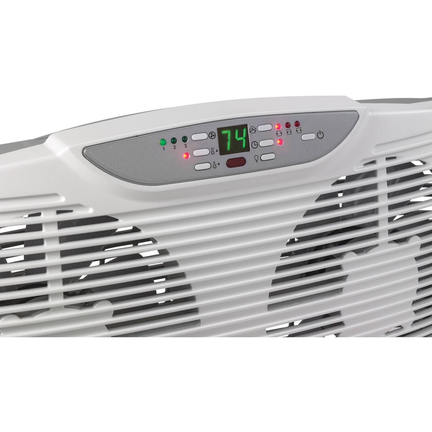 Alt View 11. Lasko - Electrically Reversible Twin Window Fan with Remote Control - White.