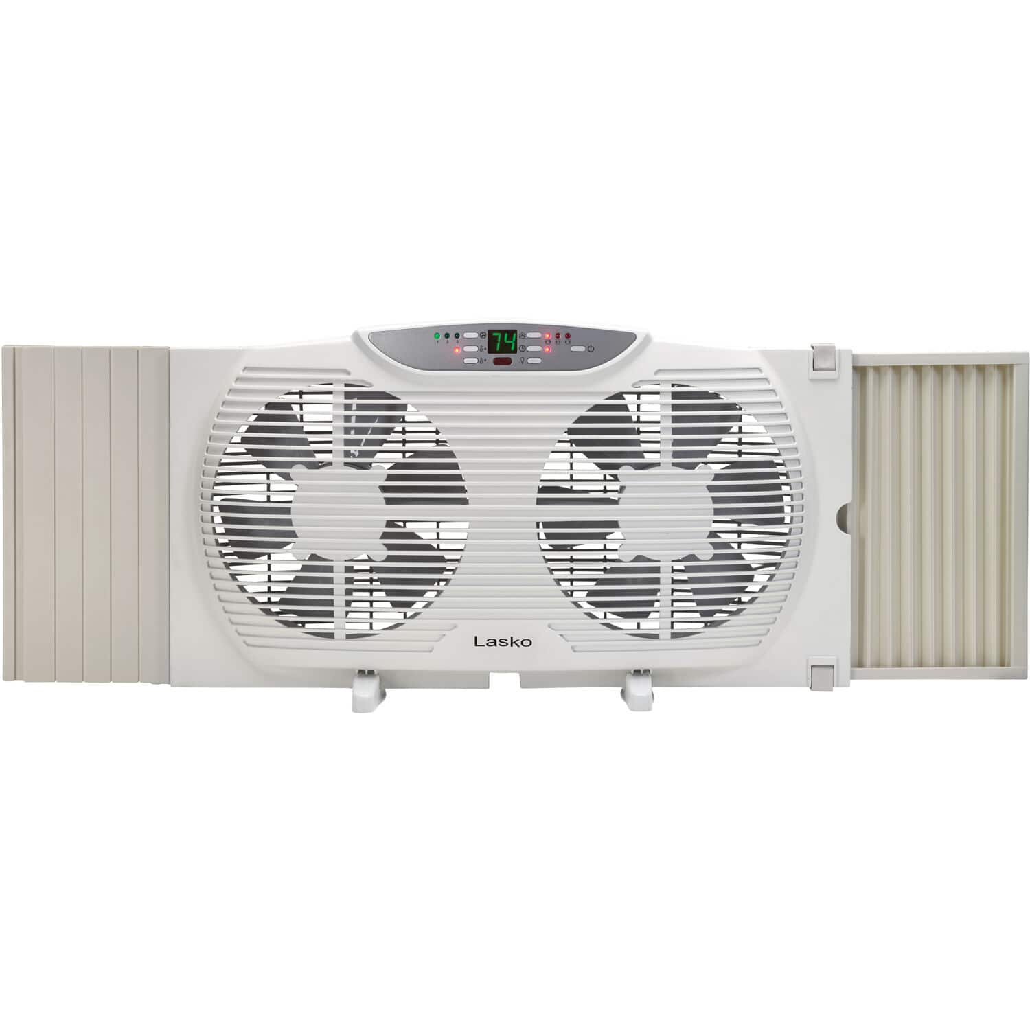 Best Buy: Lasko Electrically Reversible Twin Window Fan with Remote Control  White W09550