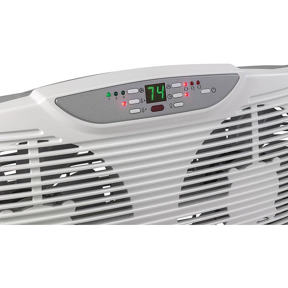 Alt View 14. Lasko - Electrically Reversible Twin Window Fan with Remote Control - White.