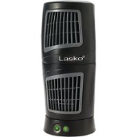 Lasko Wind Tower Twist-Top Multi-Directional Fan, Black - Black - Front_Zoom
