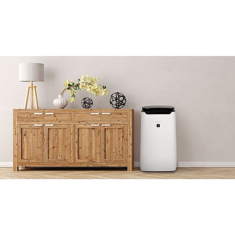 Alt View 18. Sharp - Smart Air Purifier with Plasmacluster Ion Technology Recommended for Extra-Large Rooms. True HEPA Filter - White.