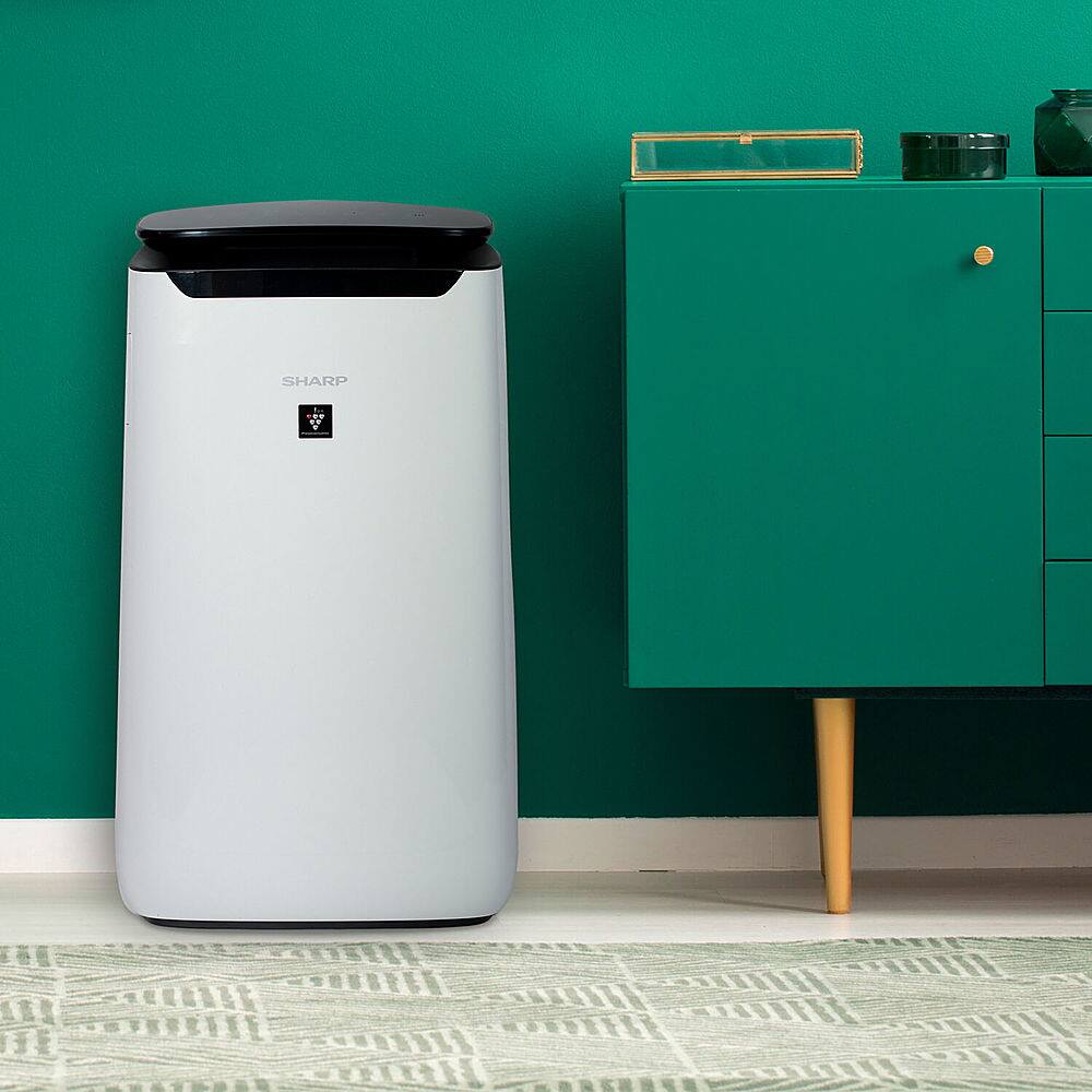 Alt View 40. Sharp - Smart Air Purifier with Plasmacluster Ion Technology Recommended for Extra-Large Rooms. True HEPA Filter - White.