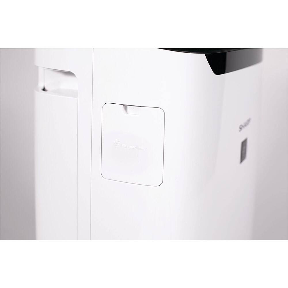 Left. Sharp - Smart Air Purifier with Plasmacluster Ion Technology Recommended for Extra-Large Rooms. True HEPA Filter - White.