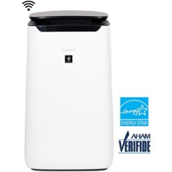 Sharp - Smart Air Purifier with Plasmacluster Ion Technology Recommended for Extra-Large Rooms. True HEPA Filter - White - Front_Zoom