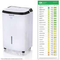 Honeywell Energy Star 50-Pint Dehumidifier with Washable Filter - White - Front_Zoom