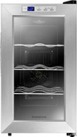 Insignia™ - 8-Bottle Wine Cooler - Stainless Steel - Front_Zoom