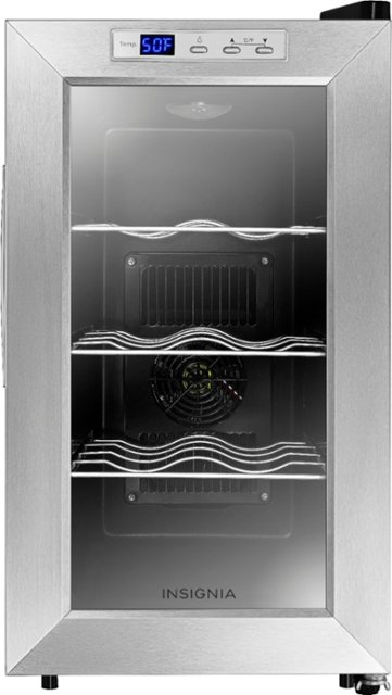 Front Zoom. Insignia™ - 8-Bottle Wine Cooler - Stainless steel.