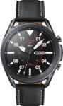 Front. Samsung - Galaxy Watch3 Smartwatch 45mm Stainless BT - Mystic Black.