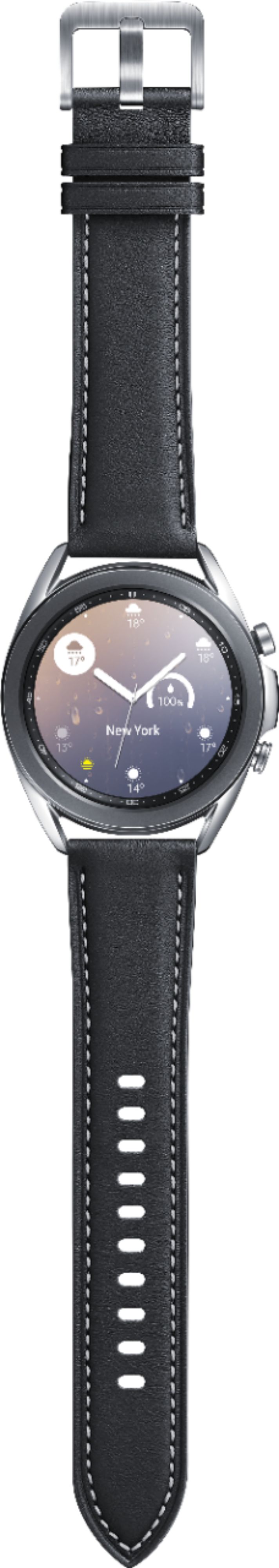 Best Buy Samsung Galaxy Watch3 Smartwatch 41mm Stainless Bt Mystic Silver Sm R850nzsaxar