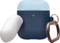 Front Zoom. Elago - Duo Hang Case for Apple AirPods - Jean Indigo.