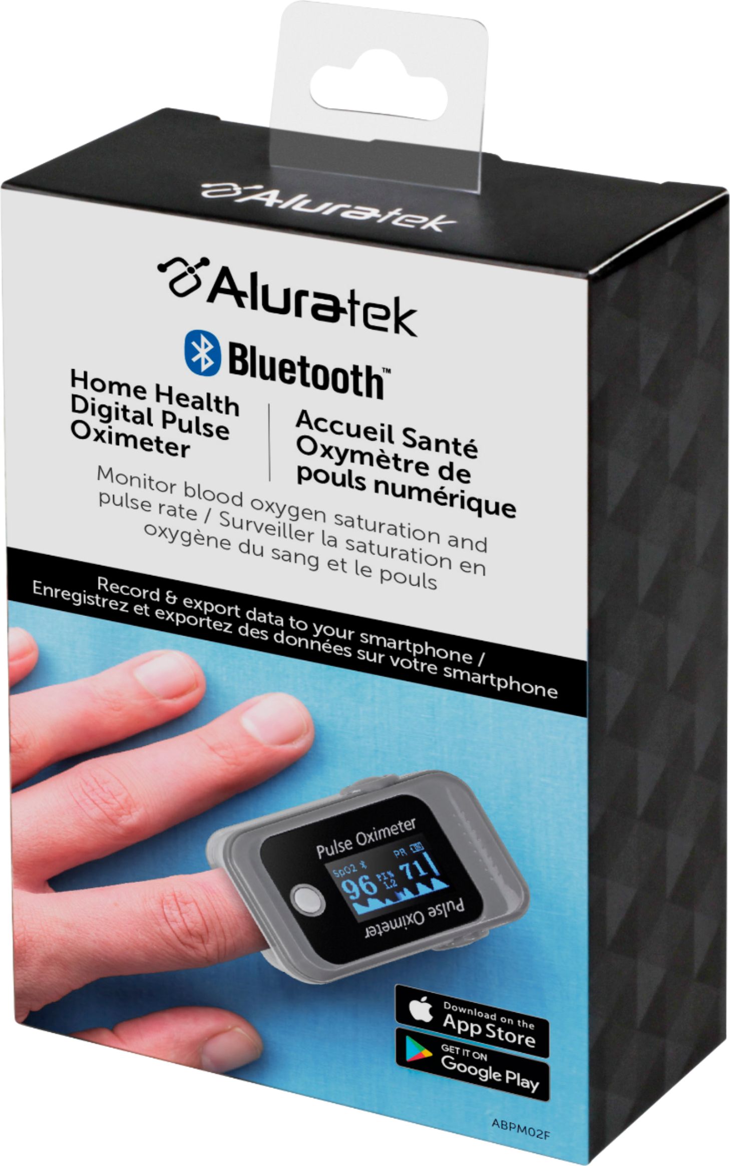 Cordelia forbruge voldtage Aluratek Bluetooth Digital Pulse Oximeter-FDA Class I Gray ABPM02F - Best  Buy