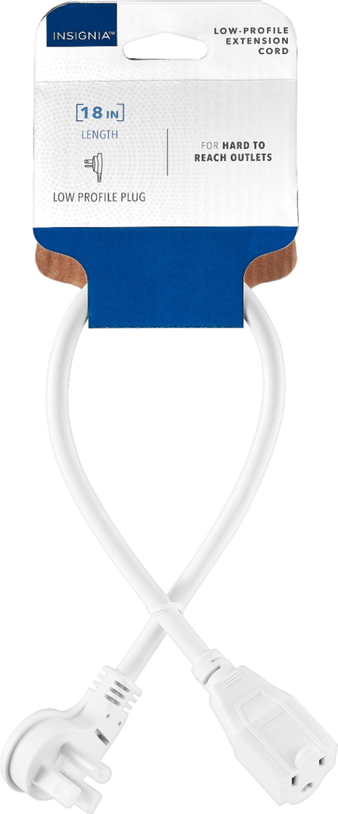 Alt View 15. Insignia™ - 18" Low-Profile Extension Cable - White.