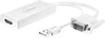 Front. Insignia™ - VGA to HDMI Adapter - White.